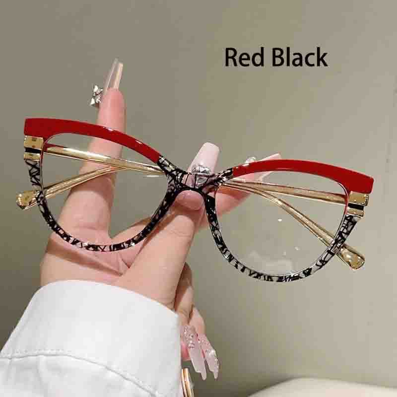 Fashion Vintage Cat Eye Anti Blue Light Optical Lens Glasses Women Luxury Computer Clear Lens Customize Eye Glasses Frames