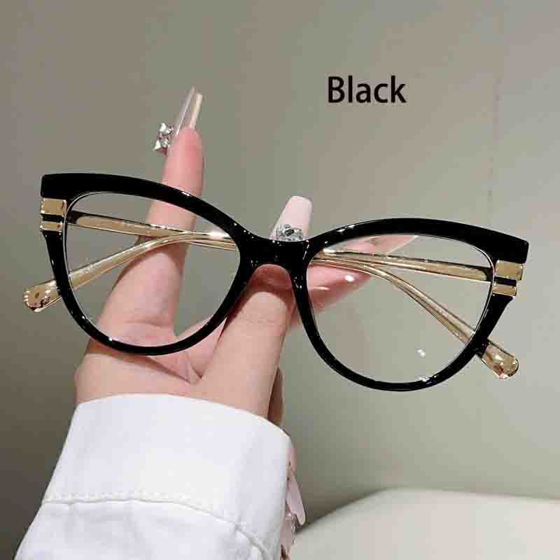 Fashion Vintage Cat Eye Anti Blue Light Optical Lens Glasses Women Luxury Computer Clear Lens Customize Eye Glasses Frames