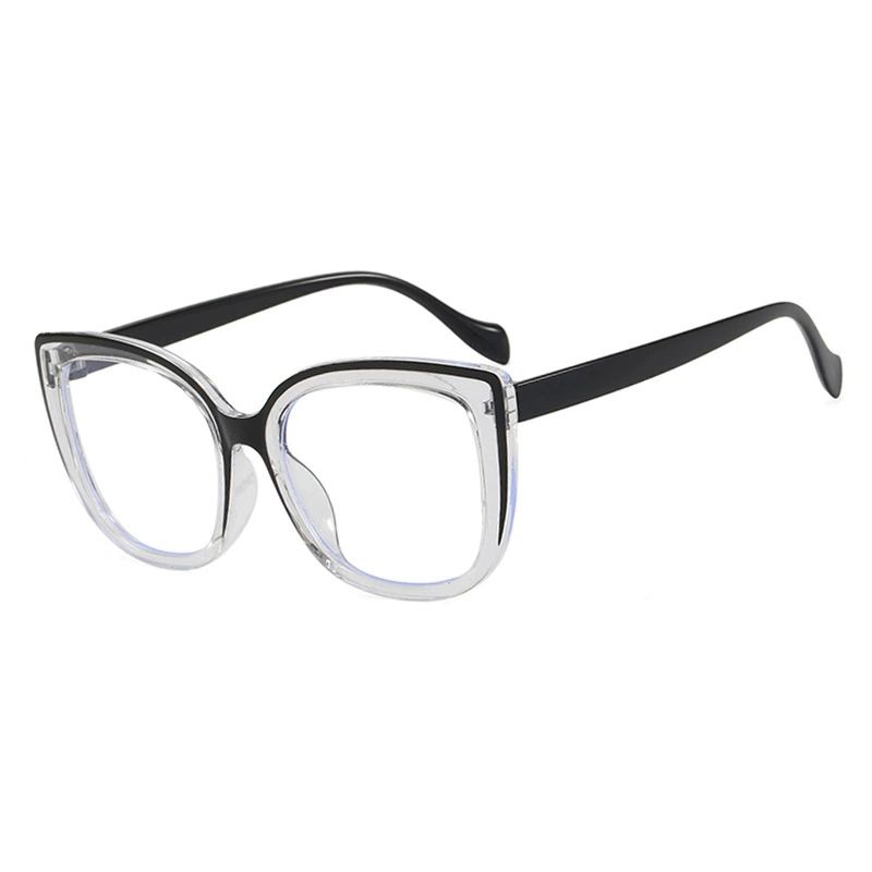 Retro Transparent Computer Glasses Women Anti Blue Light Square Cat Eye Eyewear Blocking Glasses Optical Spectacle Eyeglasses