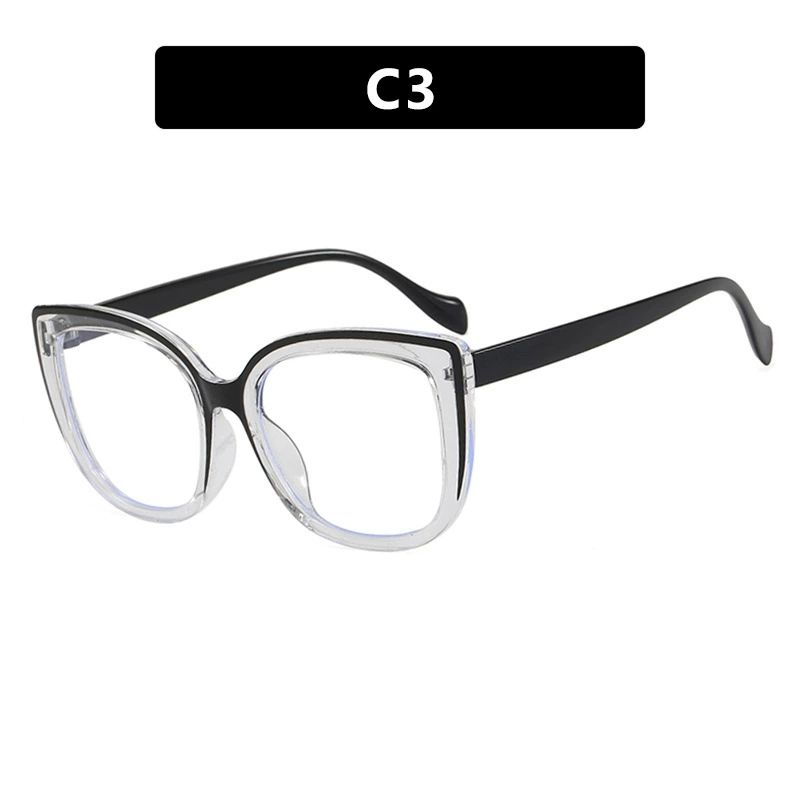 Retro Transparent Computer Glasses Women Anti Blue Light Square Cat Eye Eyewear Blocking Glasses Optical Spectacle Eyeglasses