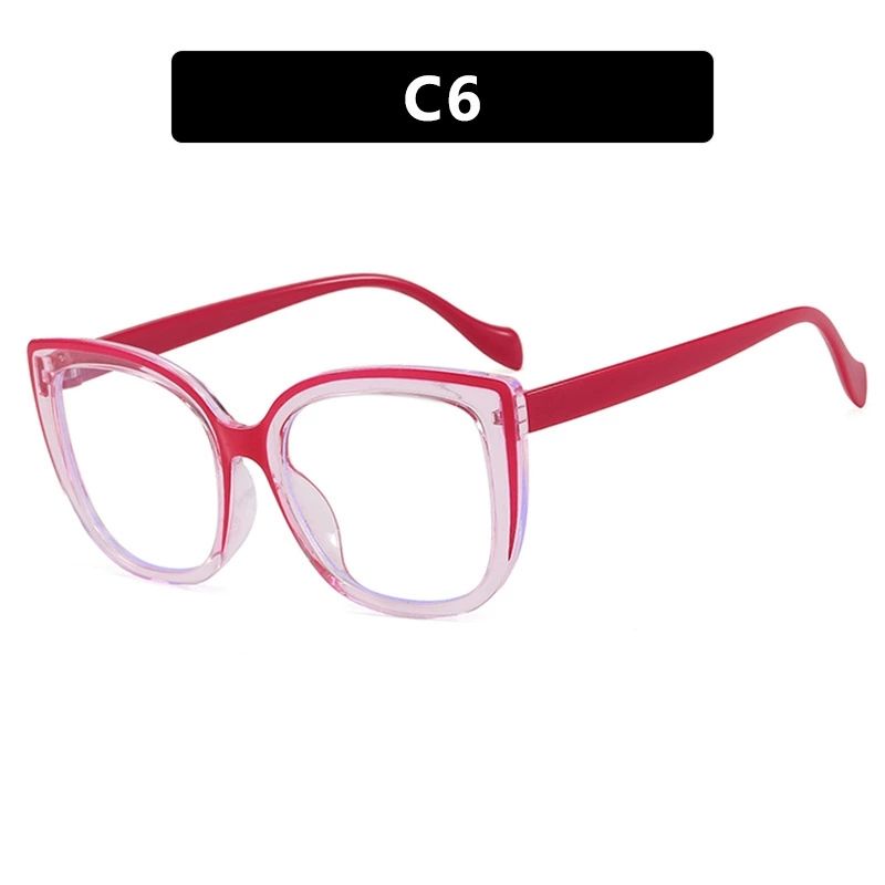 Retro Transparent Computer Glasses Women Anti Blue Light Square Cat Eye Eyewear Blocking Glasses Optical Spectacle Eyeglasses