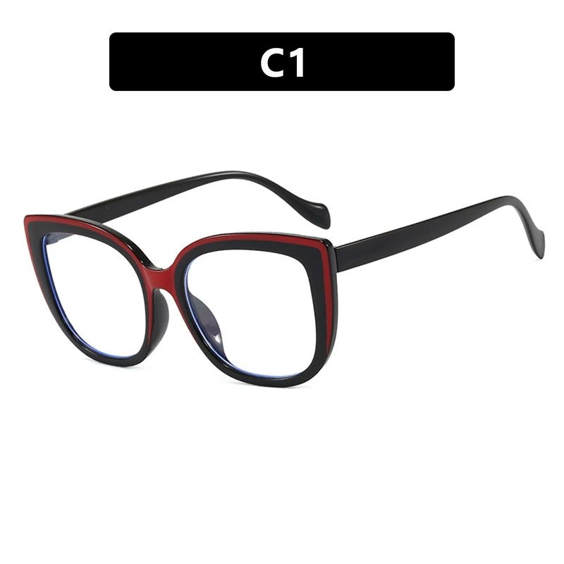 Retro Transparent Computer Glasses Women Anti Blue Light Square Cat Eye Eyewear Blocking Glasses Optical Spectacle Eyeglasses