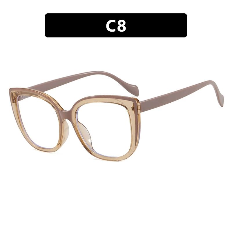 Retro Transparent Computer Glasses Women Anti Blue Light Square Cat Eye Eyewear Blocking Glasses Optical Spectacle Eyeglasses