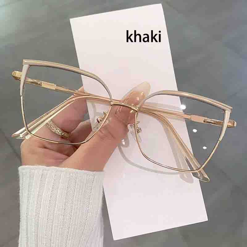 Fashion Light Photochromic Glasses Women Cat Eye Eyeglasses Minimalist Oversized Optical Computer Glasses Frames Clear Glasses