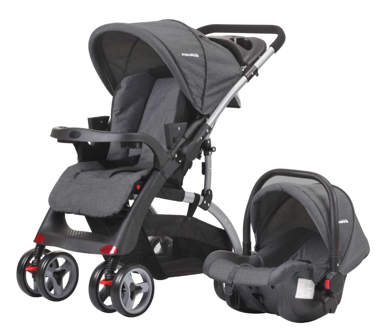 High quality Reversible portable baby stroller with Carrycot,cup holder,foot rest and Reclining position