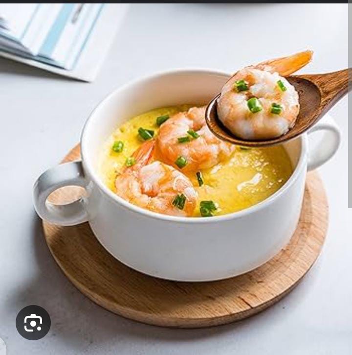 Set of 6pcs high quality kitchen ceramic soup bowls with handles