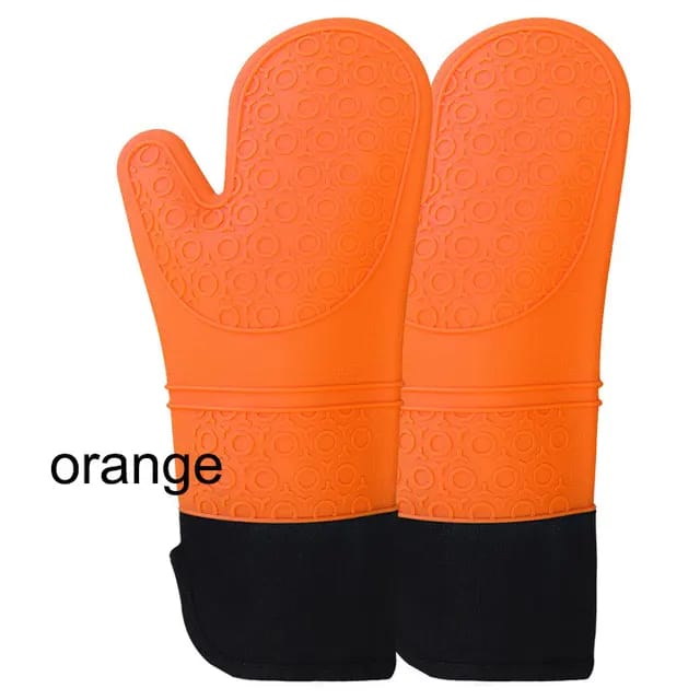 A pair of Silicone oven gloves