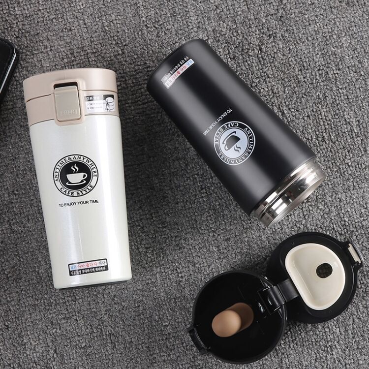 Double Wall Stainless Steel Vacuum Flasks 380ml Car Thermo Cup Coffee Tea Travel