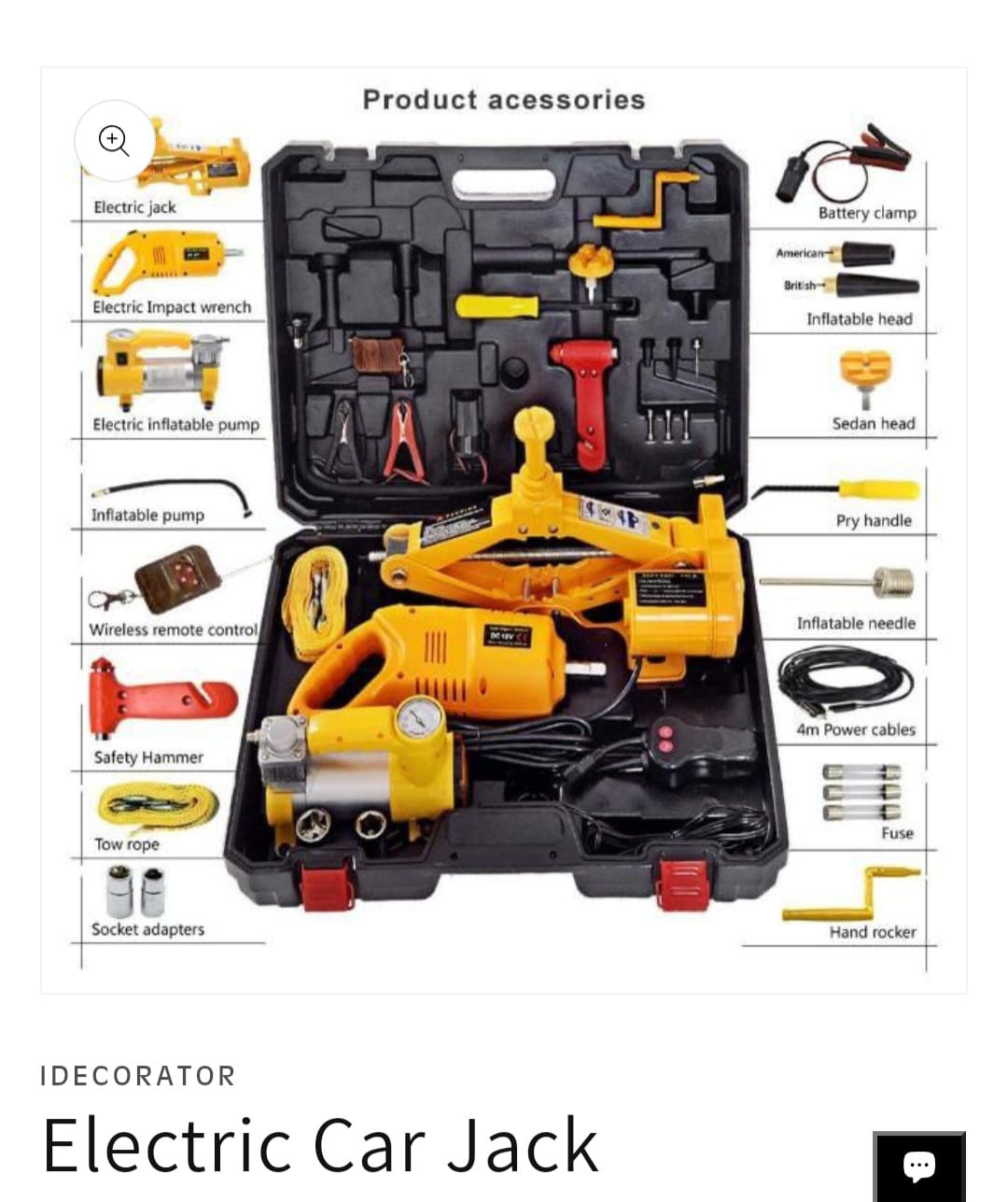 🤪PROMOTION 🤑 PROMOTION 🤪3 Ton Electric Car Jack- 12V Jack Lift With Electric Wrench.Electric Car Jack - 12V Scissor Car Jack Lift with Electric Impact Wrench and Inflator1. GET DONE IN A BLINK - El