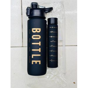 🥢2 In 1 Motivational Water Bottle With Time Marker▪️✨️.Suitable for hot and cold drinks.
Capacity: 1000ml;
Size: 22.5*7.5cm;
Material: Food grade plastic and silicone.
BPA Free.
Durable.
Can be