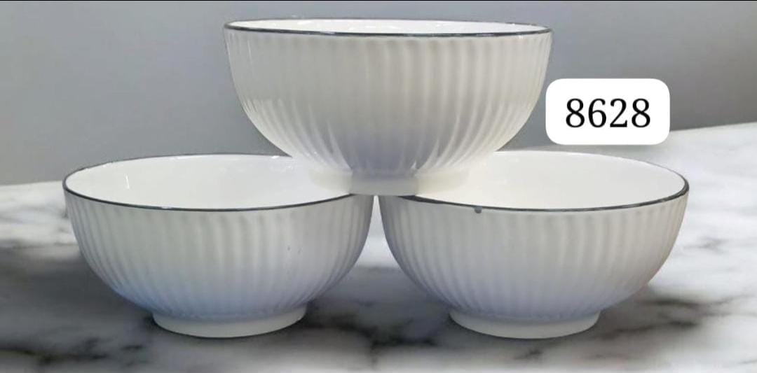 🥢✔️Ceramic 6pc Concise Bowls🔅🔅Strong ceramic bowl
Quality Chip resistant ceramic material
Classic design fit any kitchen style
Perfect for Home or Restaurant use,indoor or outdoor use.