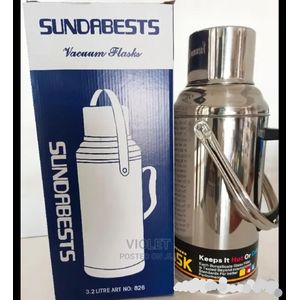 💦▪️SUNDABESTS 3.2ltrs stainless steel flask.Fashion Healthy Bottle
3.2 Liters Capacity
24 Hours Guaranteed Hot & Cold
Material: Inside glass
OUTSIDE Stainless Steel