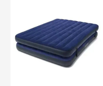 INTEX Inflatable Mattress with Free 2 in 1 Electric Pump Durable Lightweight Comfortable Air Bed Fast Inflate Deflate for Indoor Outdoor Camping and Travel