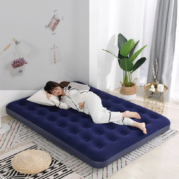 INTEX Inflatable Mattress with Free 2 in 1 Electric Pump Durable Lightweight Comfortable Air Bed Fast Inflate Deflate for Indoor Outdoor Camping and Travel