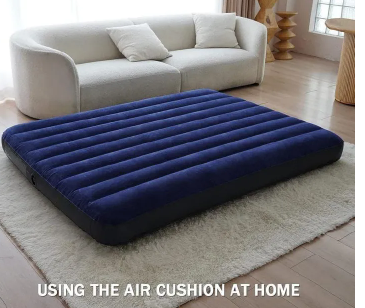 INTEX Inflatable Mattress with Free 2 in 1 Electric Pump Durable Lightweight Comfortable Air Bed Fast Inflate Deflate for Indoor Outdoor Camping and Travel