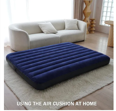 INTEX Inflatable Mattress with Free 2 in 1 Electric Pump Durable Lightweight Comfortable Air Bed Fast Inflate Deflate for Indoor Outdoor Camping and Travel