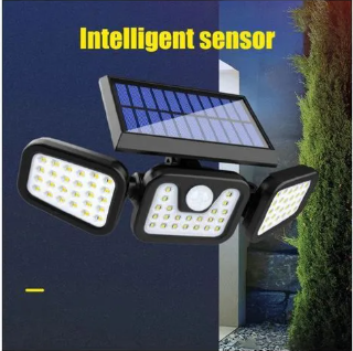 Split Solar Wall Lamp with 74 LEDs – Motion Sensor Outdoor Light, Waterproof IP65, Energy-Saving Security Lamp for Wall, Garden, Pathway, Patio & Yard with Remote & Solar Panel