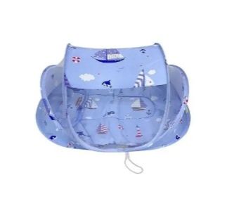 Portable Foldable Baby Sleeping Nest Cot with Mosquito Net – Lightweight Travel Baby Bed, Breathable Cotton Mattress, Insect Protection Dome, Newborn Sleeping Cot for Home & Outdoor Use