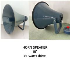 Metallic portable loud horn speaker .18'' with 80watts drive