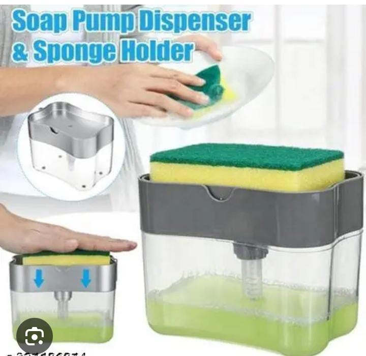 High quality kitchen soap pump dispenser and sponge holder