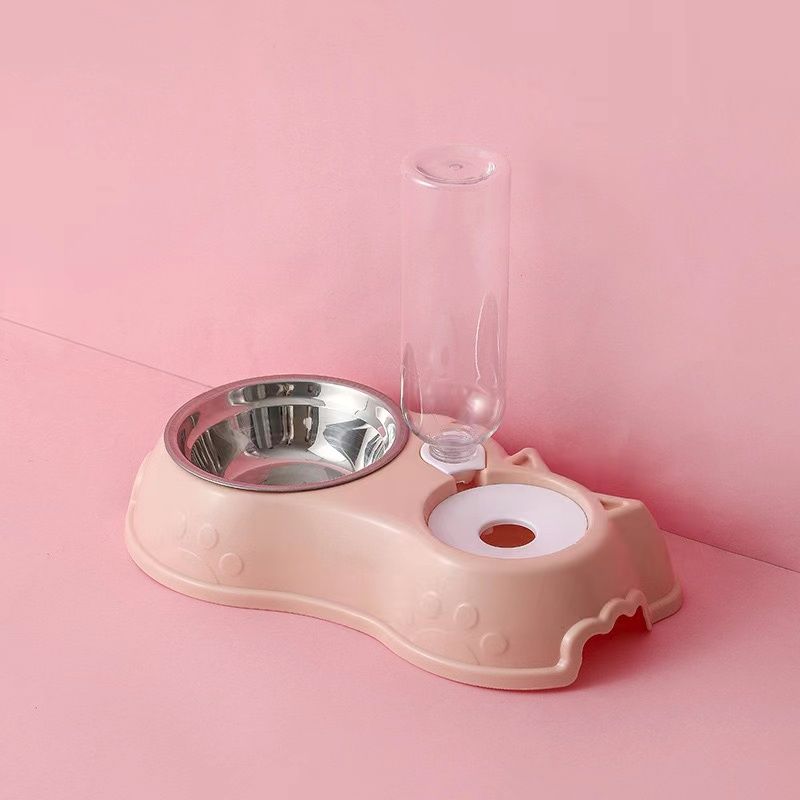 Automatic single pet bowls plus water dispenser...500mls water storage capacity ,moisture proof mouth pad,PP material,dispenses just  enough water,ideal for cats,and small dog breed