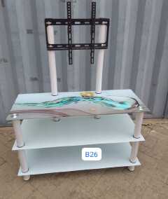 Classy Glass tampered TV Stand with TV Mount....easy to mount