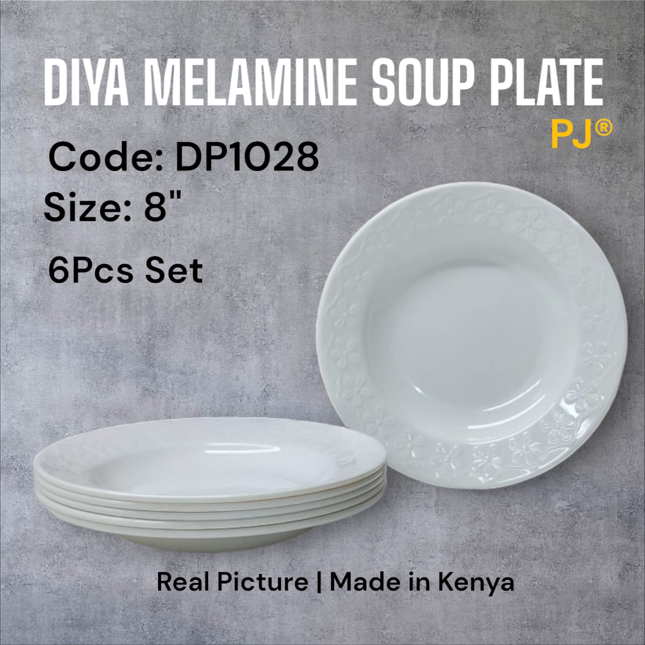 Set of 6pcs Heavy gauge  Diya melamine kitchen soup plates..