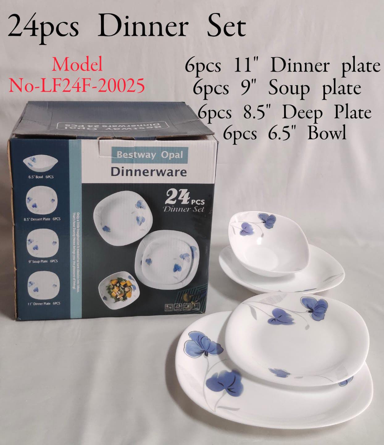 24pcs high quality kitchen dinner set.