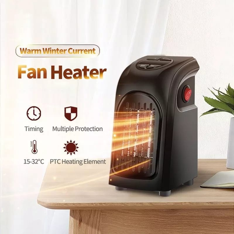 Portable powerful and strong socket fan heater...best to use in homes, schools and offices