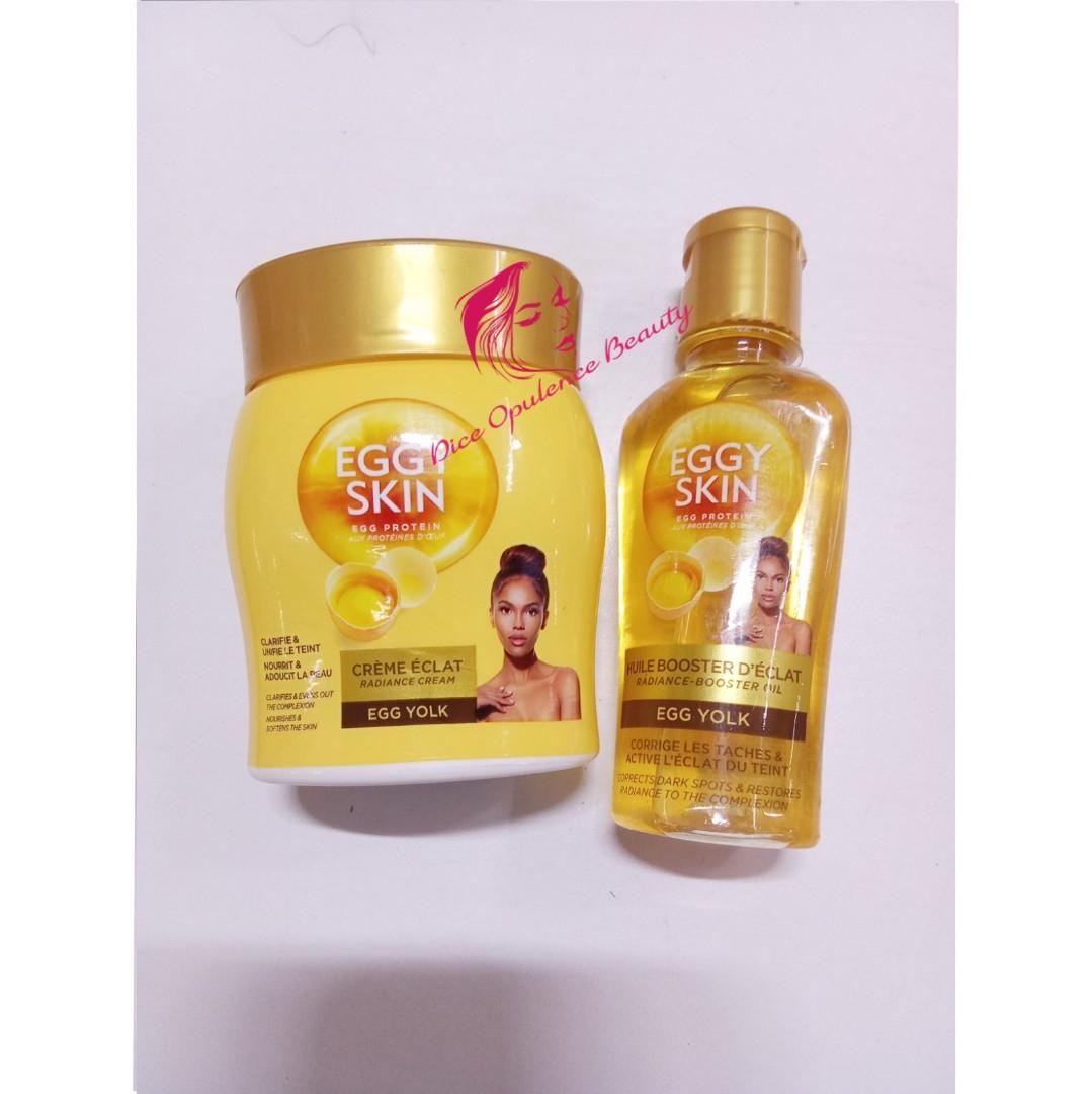 Eggy skin egg yolk 2 in 1 radiance cream and booster oil