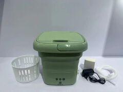 Collapsible mini washing machine with dryer