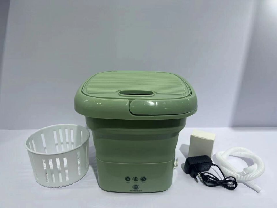 Collapsible mini washing machine with dryer