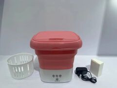 Collapsible mini washing machine with dryer