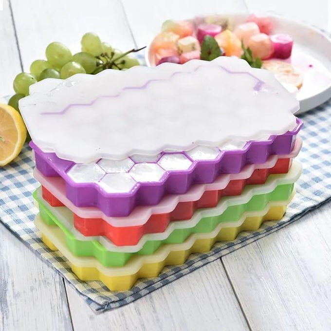 37Grids Silicon Ice Cube Maker Tray + Top Cover
