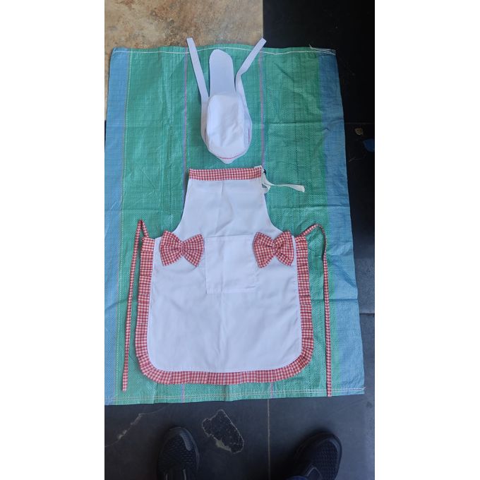 Flowery Kids Apron And Chef Hat Set For Girls