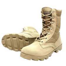 High-Top Desert Military & Tactical Combat Boots – Durable Leather Army Boots with Anti-Slip Sole & Ankle Support for Outdoor, Hiking & Security Use