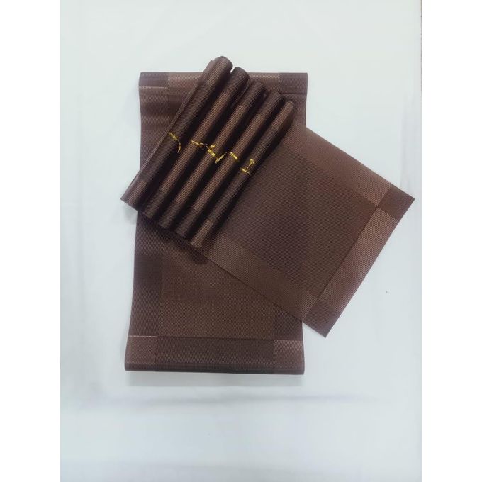 6pcs pvc table mats plus one table runner(30*180cm)