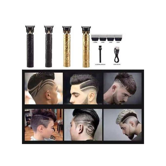 USB Cordless Hair Clipper Trimmer Beard Electric Professional Haircut Dragon Monster Rechargeable ABS Vintage Metal Shaving Machine clippers Wireless Barber cutting Kinyozi