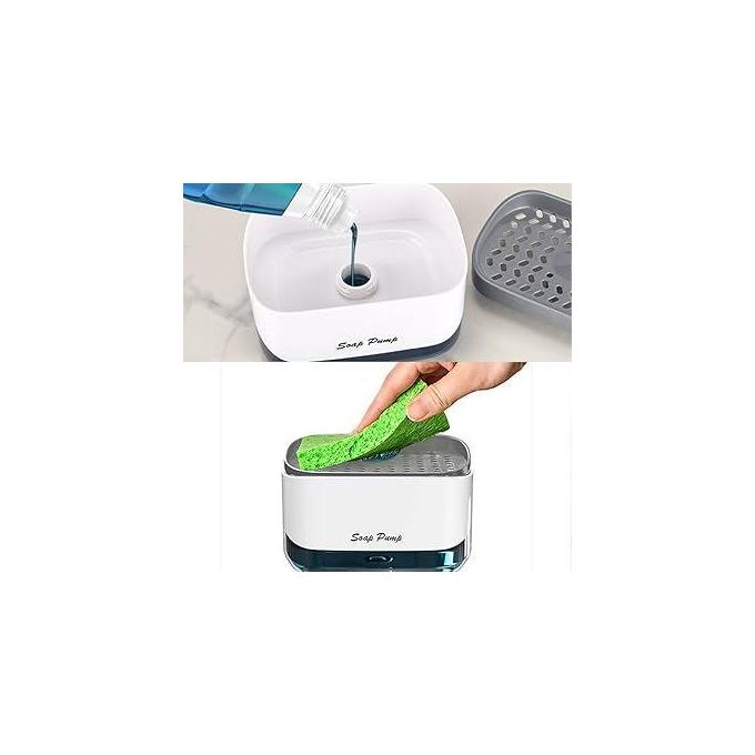 Soap pump and sponge caddy