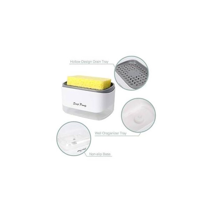Soap pump and sponge caddy