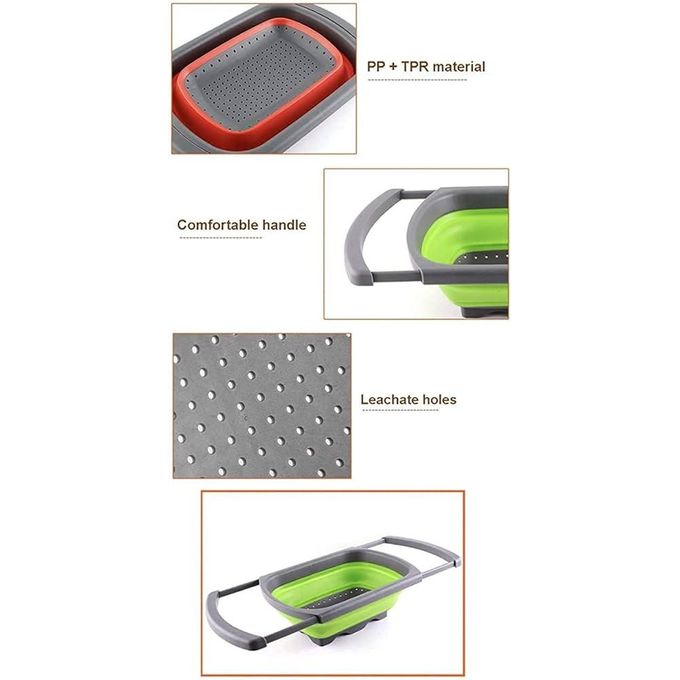 Collapsible Colander Drainer – Space-Saving Folding Strainer For Fruits, Vegetables & Pasta
