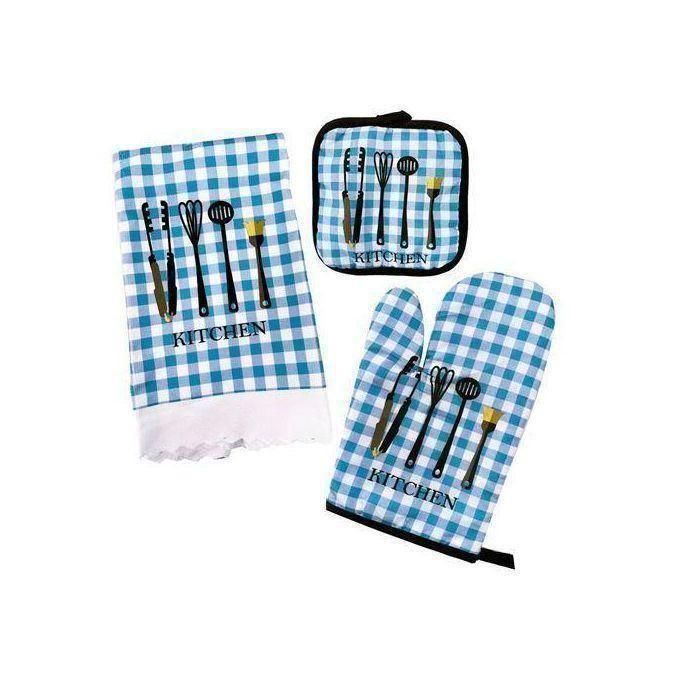 3pcs Kitchen glove set, Potholders Pad, pot rest and Stove Oven Gloves Set Mitts, kitchen mitten set, kitchen sufuria holder set