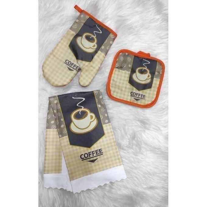 3pcs Kitchen glove set, Potholders Pad, pot rest and Stove Oven Gloves Set Mitts, kitchen mitten set, kitchen sufuria holder set