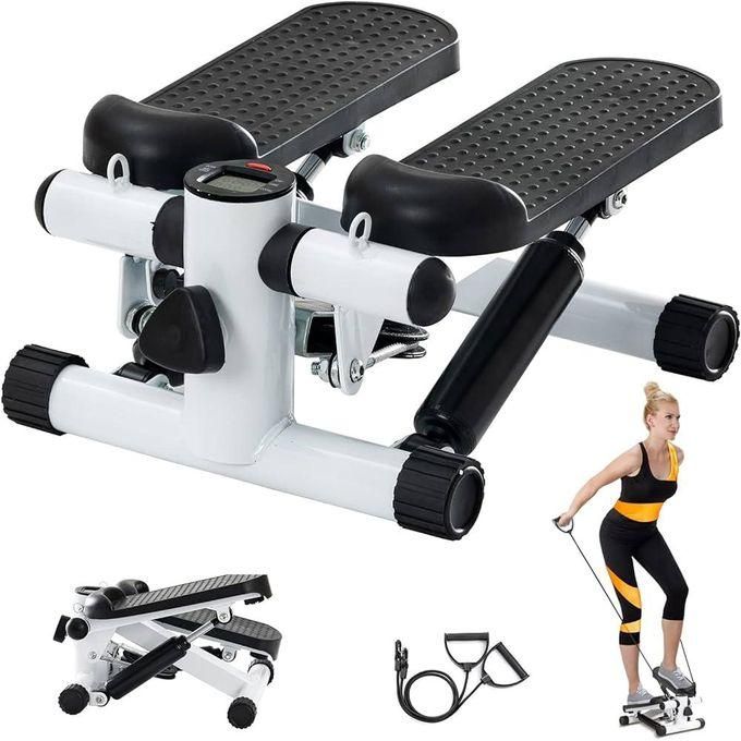 Mini Stepper Fitness Machine with Resistance Bands – Home Cardio & Weight Loss Trainer