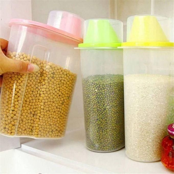 2.5L Airtight Cereal Container With Secure Cover For Dry Food Storage Kitchen Organizer Keep your cereals and dry foods fresh and neatly stored with this airtight 2.5L cereal container designed for ea