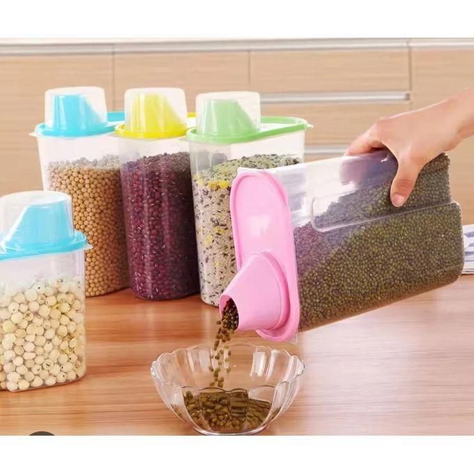 2.5L Airtight Cereal Container With Secure Cover For Dry Food Storage Kitchen Organizer Keep your cereals and dry foods fresh and neatly stored with this airtight 2.5L cereal container designed for ea