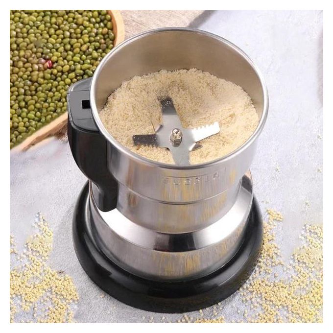 250W Stainless Electric Coffee Grinder Electric Grinder Grain Food Bean Grinding Powder Crusher /without handle Semi-automatic Large Capacity Coffee Bean /Nuts/Spices/Cereals