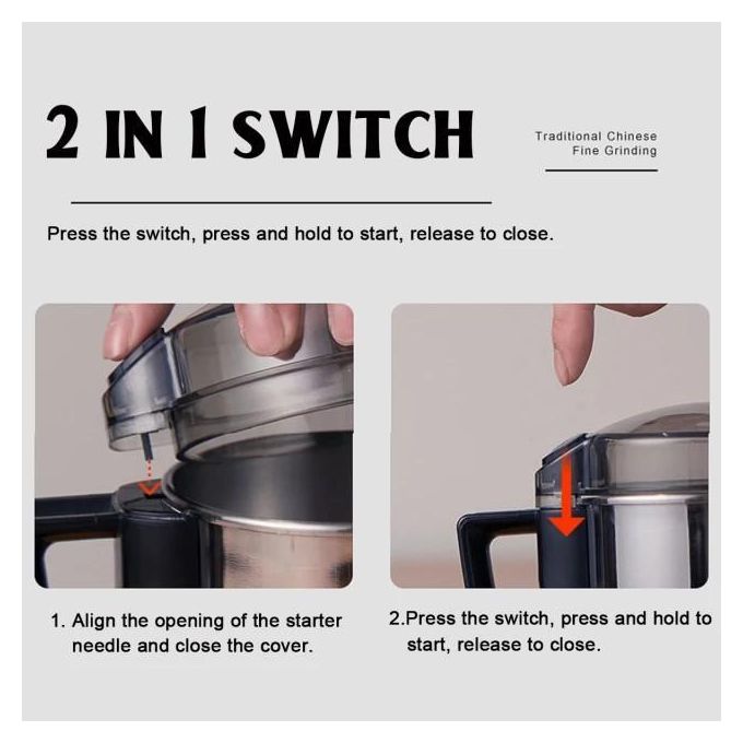 250W Stainless Electric Coffee Grinder Electric Grinder Grain Food Bean Grinding Powder Crusher /without handle Semi-automatic Large Capacity Coffee Bean /Nuts/Spices/Cereals