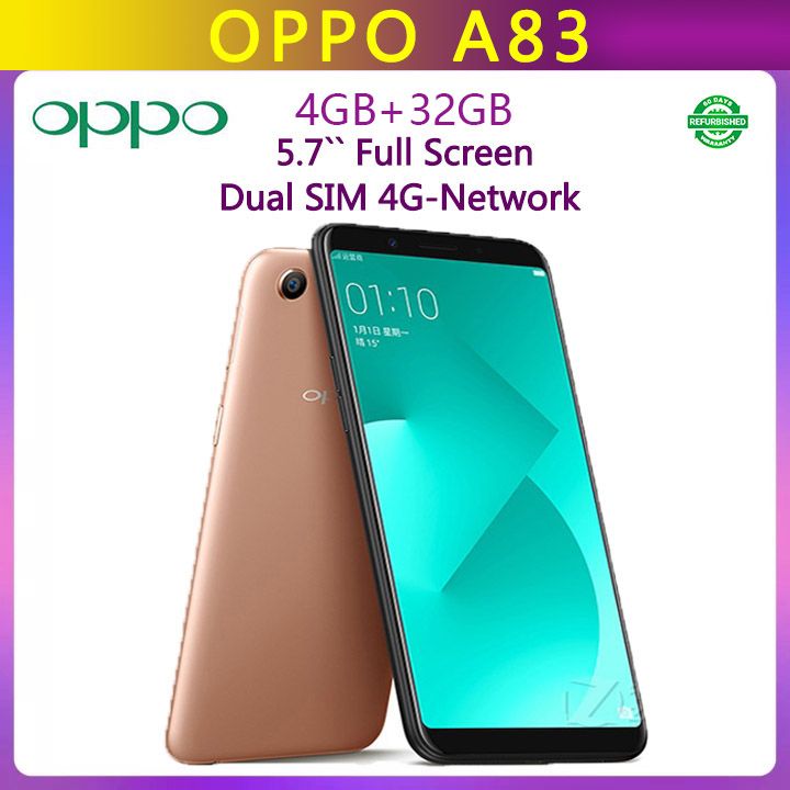 Refurbished Phones OPPO A83 64GB+4GB 32GB 5.7 inches 2G/3G/4G LTE Dual SIM 3180mAh 13MP+8MP Facial Unlocked Full Screen Facial Recognition  AI Smart Beauty