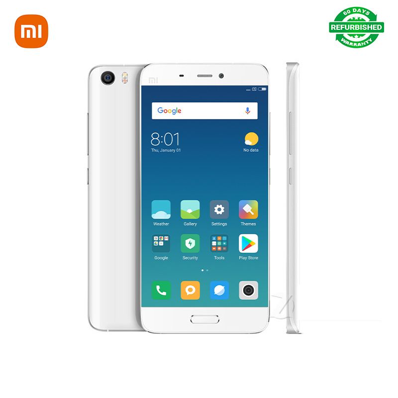 Refurbished XIAOMI MI5 SecondHand Smart Phone 64GB/32GB 5.15`` 3000mAh 16MP+4MP 2G/3G/4G LTE Dual Nano SIM card NFC Quick Charge 3.0 Unlocked phones